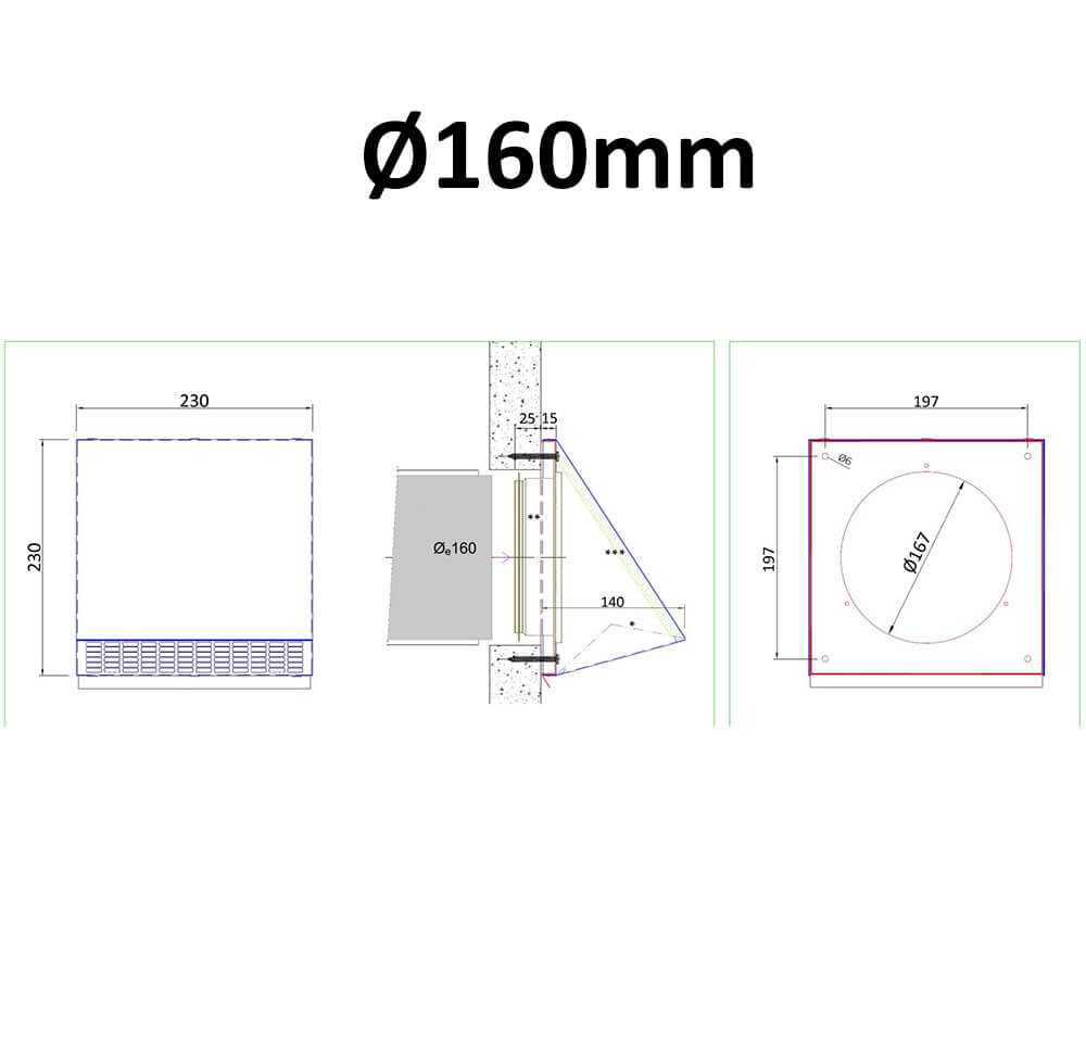 Exterior hood pro for Ambientika Heat recovery units