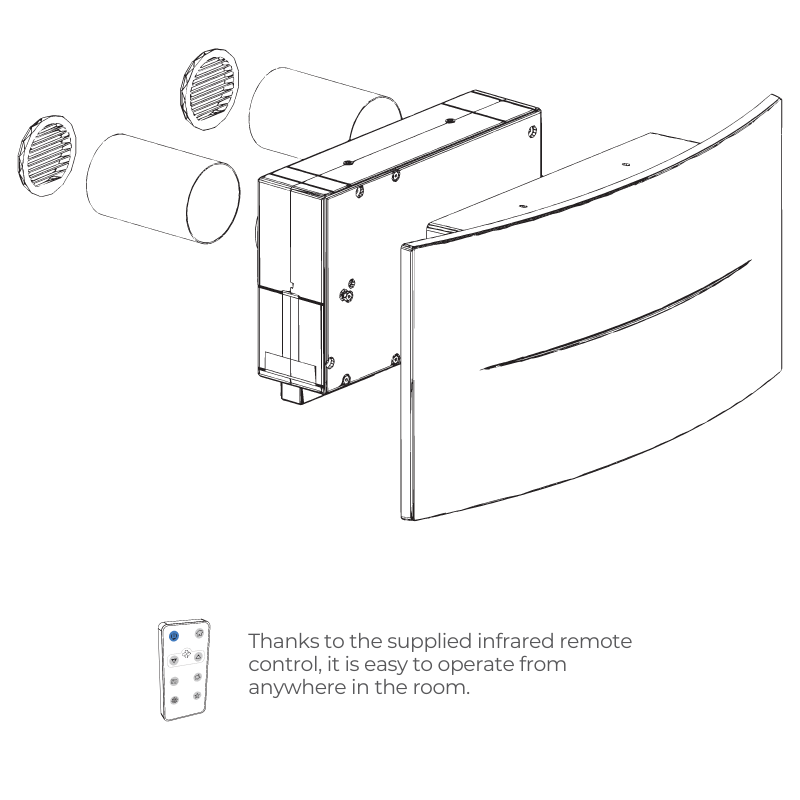 Wall-mounted Heat recovery unit HELTY HRV Flow PLUS